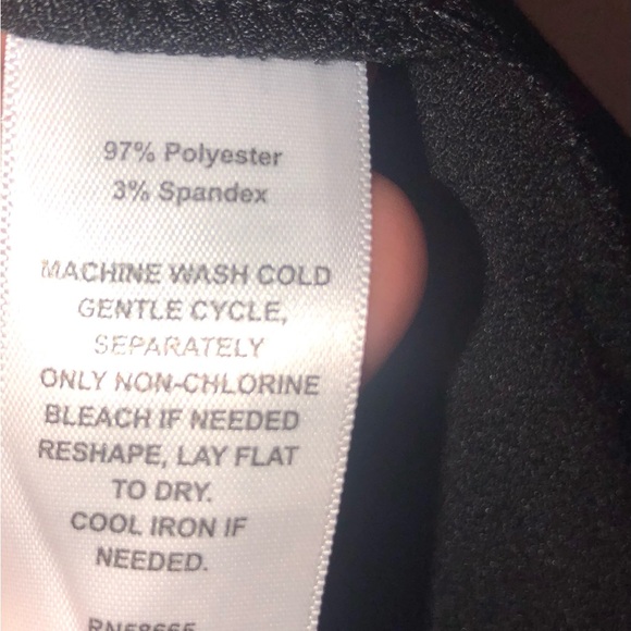 CHELSEA 28 Medium Size Dress N.W.T. Solid Black Short Sleeve - Picture 6 of 7